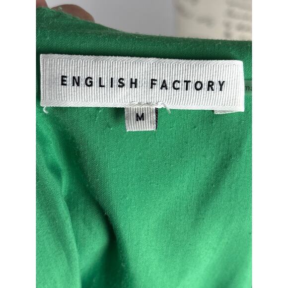 B1 English Factory Stripe Cutout Midi Dress M Romantic Cottagecore Picnic - Picture 6 of 7